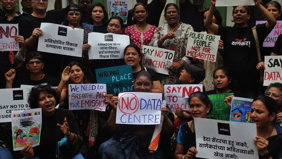 गुगल, अमेजनकाे डाटा सेन्टर परियाेजनाविरुद्ध भारतमा प्रदर्शन