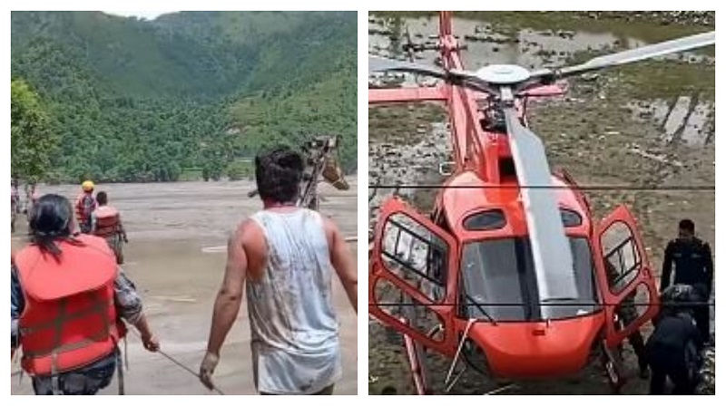 थप उद्धार सामग्रीसहित सुरक्षा टोली बाढी प्रभावित क्षेत्रमा