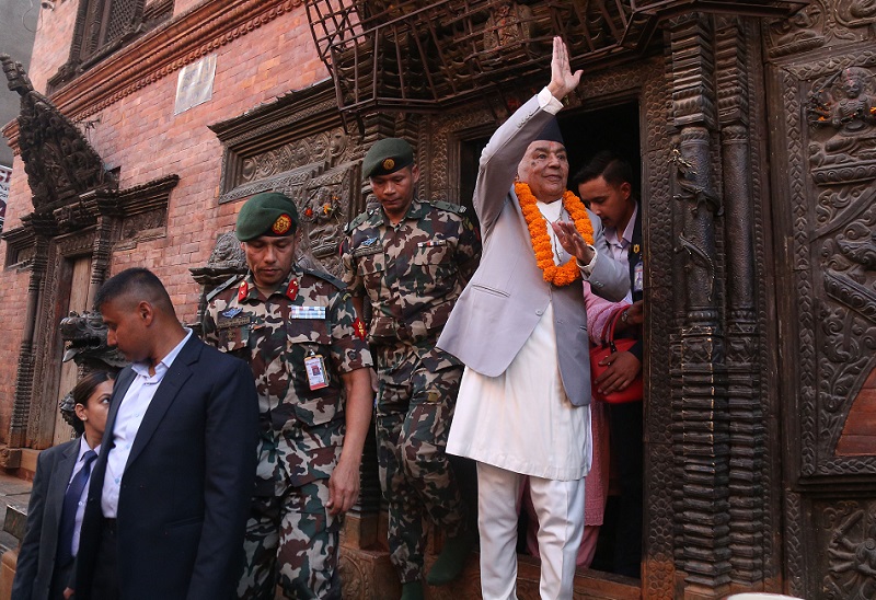 राष्ट्रपति पौडेलद्वारा नवदुर्गाको विशेष पूजा तथा प्रसाद ग्रहण