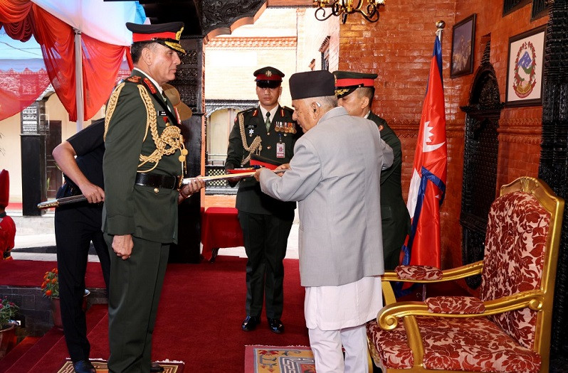 भारतीय स्थल सेनाध्यक्ष सेठलाई नेपाली सेनाको मानार्थ महारथीको दर्जा प्रदान