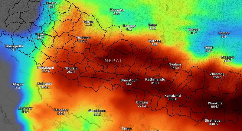 ठूलो वर्षाको सम्भावना छ, तर पानी पार्ने प्रणालीको मार्ग र गति स्पष्ट भइसकेको छैन