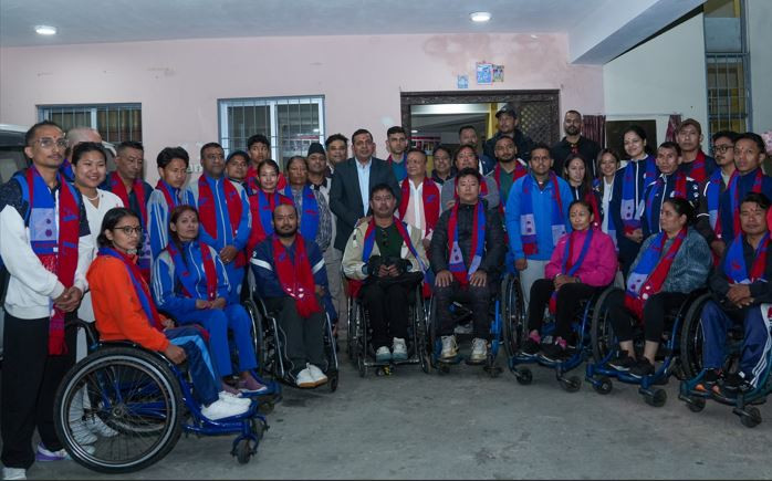 पारा एशियाडमा सहभागी हुने नेपाली टोलीको बिदाइ