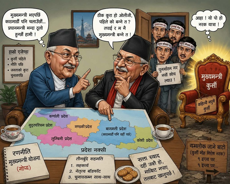 नरक यात्राअघिको गुनगुन – ‘मुख्यमन्त्री आआफै बन्ने त !’