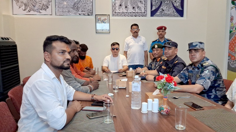 गृहमन्त्रीसँग छलफलपछि हिन्दू सम्राट सेना नेपालको आन्दोलन फिर्ता