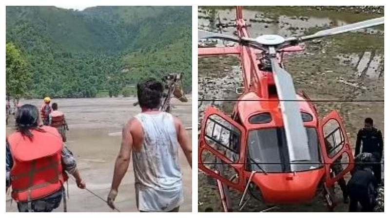 थप उद्धार सामग्रीसहित सुरक्षा टोली बाढी प्रभावित क्षेत्रमा