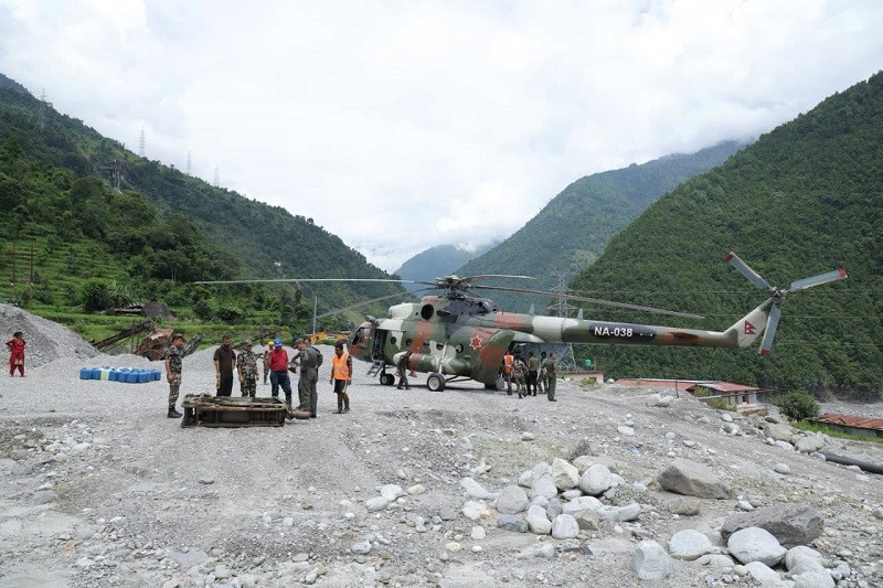 रसुवा बाढी : ३२४ विदेशी नागरिकको उद्धार, ५९० जना सम्पर्कविहीन