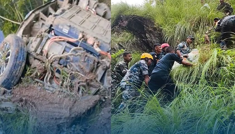 मकवानपुरमा माइक्राेबस दुर्घटना : चार जनाकाे ज्यान गयाे