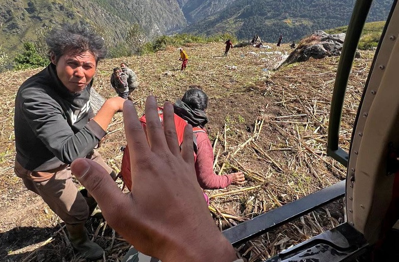 बूढीगण्डकी बाढी : ५ जना सम्पर्कविहीन, ४९ जनाको उद्धार