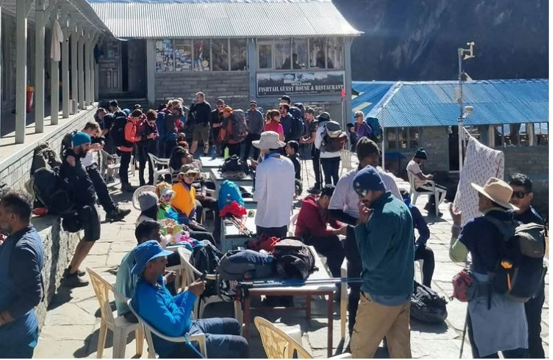 मौसम खुलेपछि अन्नपूर्ण यात्रामा पर्यटकको चाप बढ्यो