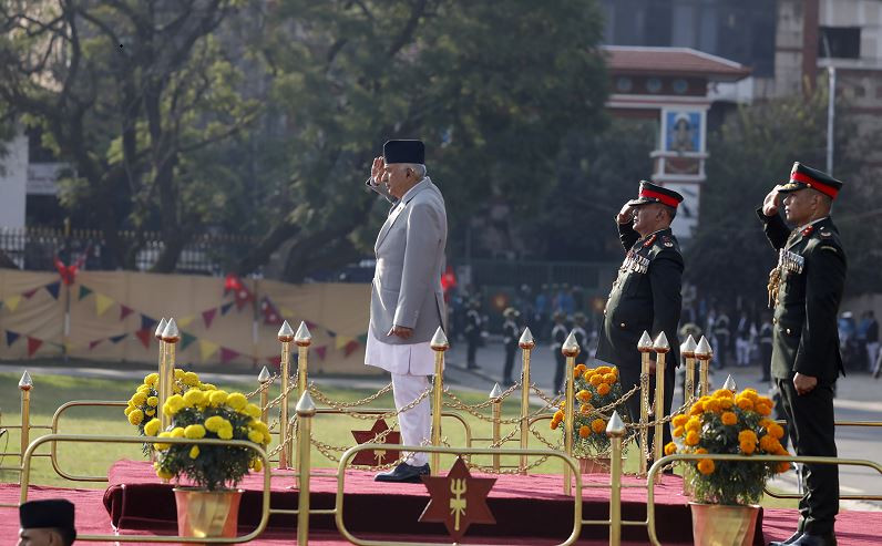सैनिक मञ्च टुँडिखेलमा फूलपाती बढाइँ