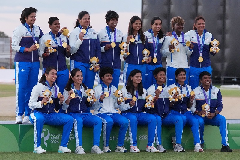 २०औं एशियाडमा भारतलाई पहिलो स्वर्ण, महिला क्रिकेटमा श्रीलंका १४७ रनले पराजित