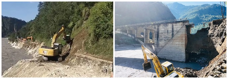 बागलुङ र पर्वत जोड्ने मालढुङ्गा पुलको मर्मत थालियो