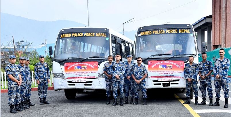 दशैँको अवसरमा काठमाण्डौ उपत्यकामा नेपाल प्रहरी र सशस्त्र प्रहरीको निःशुल्क बससेवा