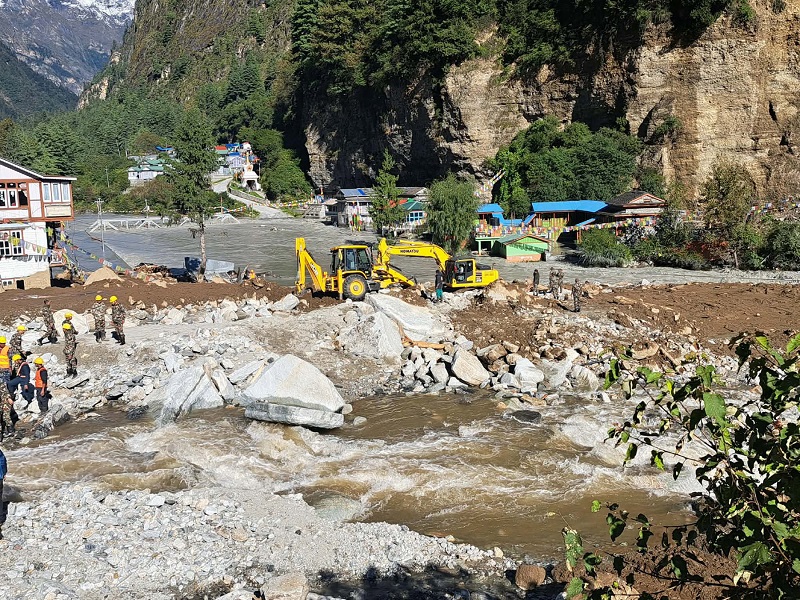 थुनिएको मर्स्याङ्दी नदी खोल्ने कार्य शुरू
