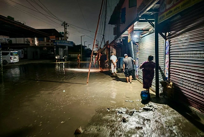 भक्तपुरको मनोहरामा रातको समयमा बाढी, अहिले पानीको सतह घट्यो