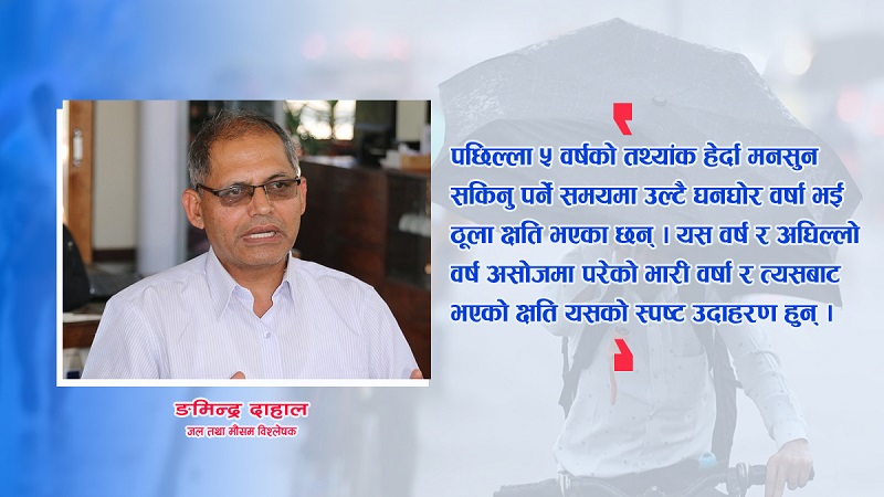वर्षाको ढाँचा र जोखिम बदलिँदै : स्थानीय तयारी र दीर्घकालीन योजना आवश्यक