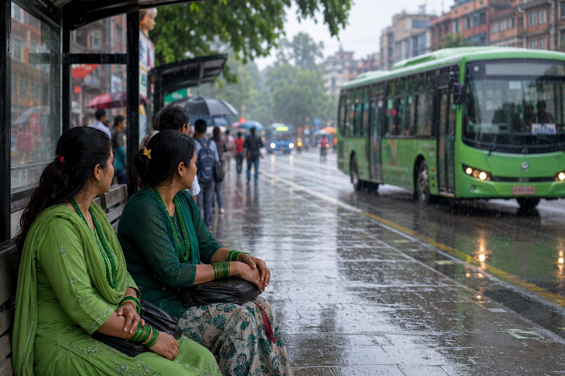 साउनको हरियो, सरकारको निलो !