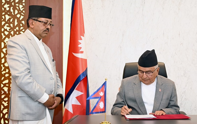राष्ट्रपतिद्वारा ३ वटा विधेयक प्रमाणीकरण