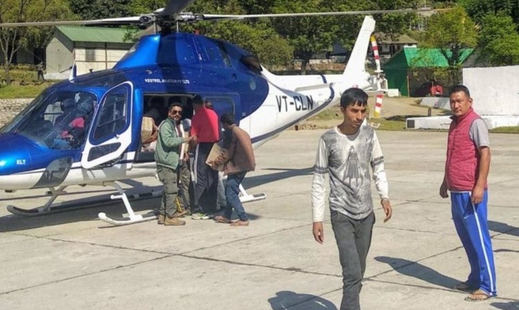 भारतले अतिक्रमण गरेको नेपाली भूमि गुञ्जीमा हेलिकोप्टरमार्फत खाद्यान्न ढुवानी