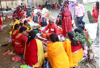 टेकुको ऋषेश्वर महादेव मन्दिरमा व्रतालुको घुइँचो