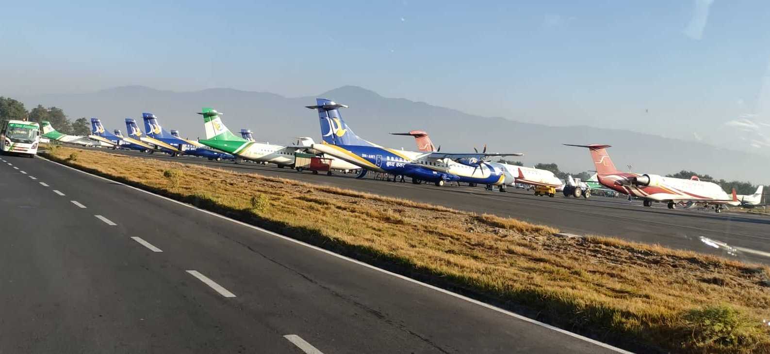 भोलिदेखि आकस्मिकसहितका सबै उडान बन्द गर्ने वायु सेवा सञ्चालक सङ्घको घोषणा